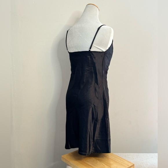 💎LBD💎 Black Satin Slip Dress - Picture 6 of 8